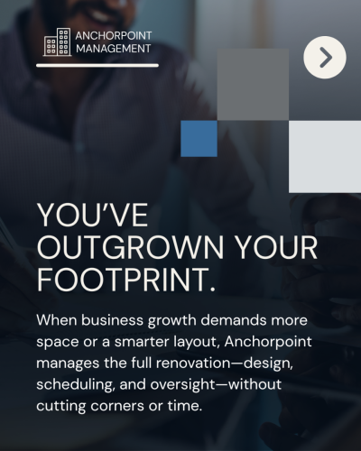 #CommercialRenovation #DesignBuild #ConstructionManagement #MaineConstruction #MaineContractor #FacilityUpgrades #BuildingRenovation #CommercialProperty #MaineBusiness #PropertyManagement #AnchorpointManagement