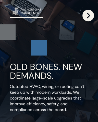 #CommercialRenovation #DesignBuild #ConstructionManagement #MaineConstruction #MaineContractor #FacilityUpgrades #BuildingRenovation #CommercialProperty #MaineBusiness #PropertyManagement #AnchorpointManagement