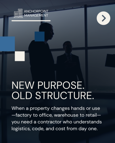 #CommercialRenovation #DesignBuild #ConstructionManagement #MaineConstruction #MaineContractor #FacilityUpgrades #BuildingRenovation #CommercialProperty #MaineBusiness #PropertyManagement #AnchorpointManagement